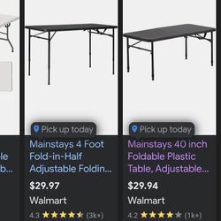 Black Folding Table From Walmart 