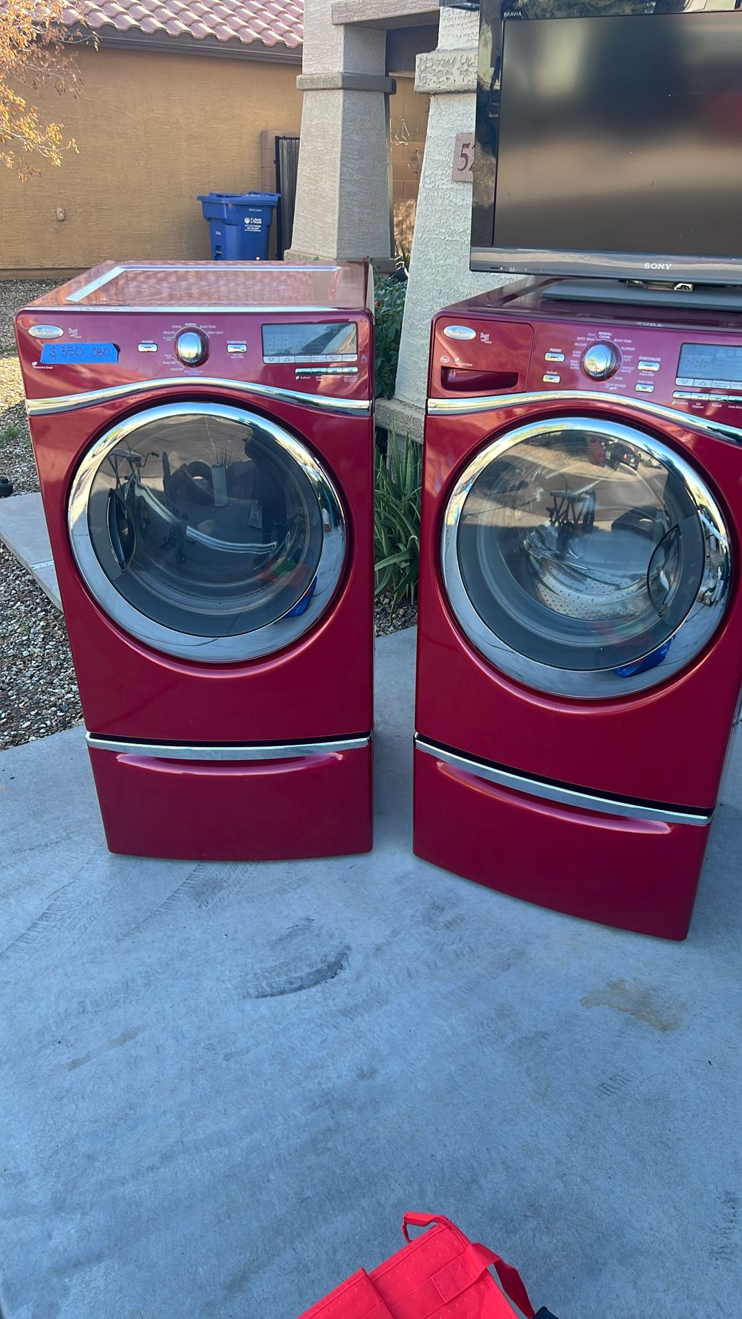 Whirlpool duet steam front load washer dryer