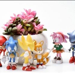 Sonic Mini Figures 6pcs Sonic The Hedgehog Action Figures 