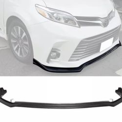 Fits 18-20 Toyota Sienna MP Style Front Bumper Lip Spoiler Splitter Unpainted PU