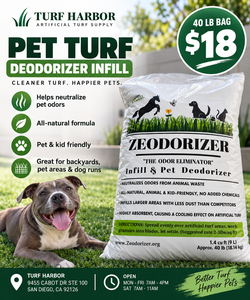 šØ PET TURF DEODORIZER INFILL | 40 LB BAG $18