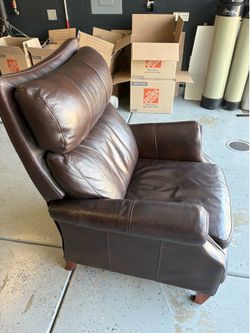 Brown Leather Recliner Chair