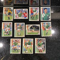 Lot of 11 IRELAND: 1994 Upper Deck World Cup Contenders English/ Spanish Cards
