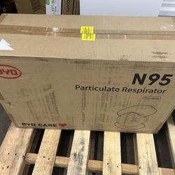 BYD Care N95 Respirator Masks, NIOSH Certified, Case of 960