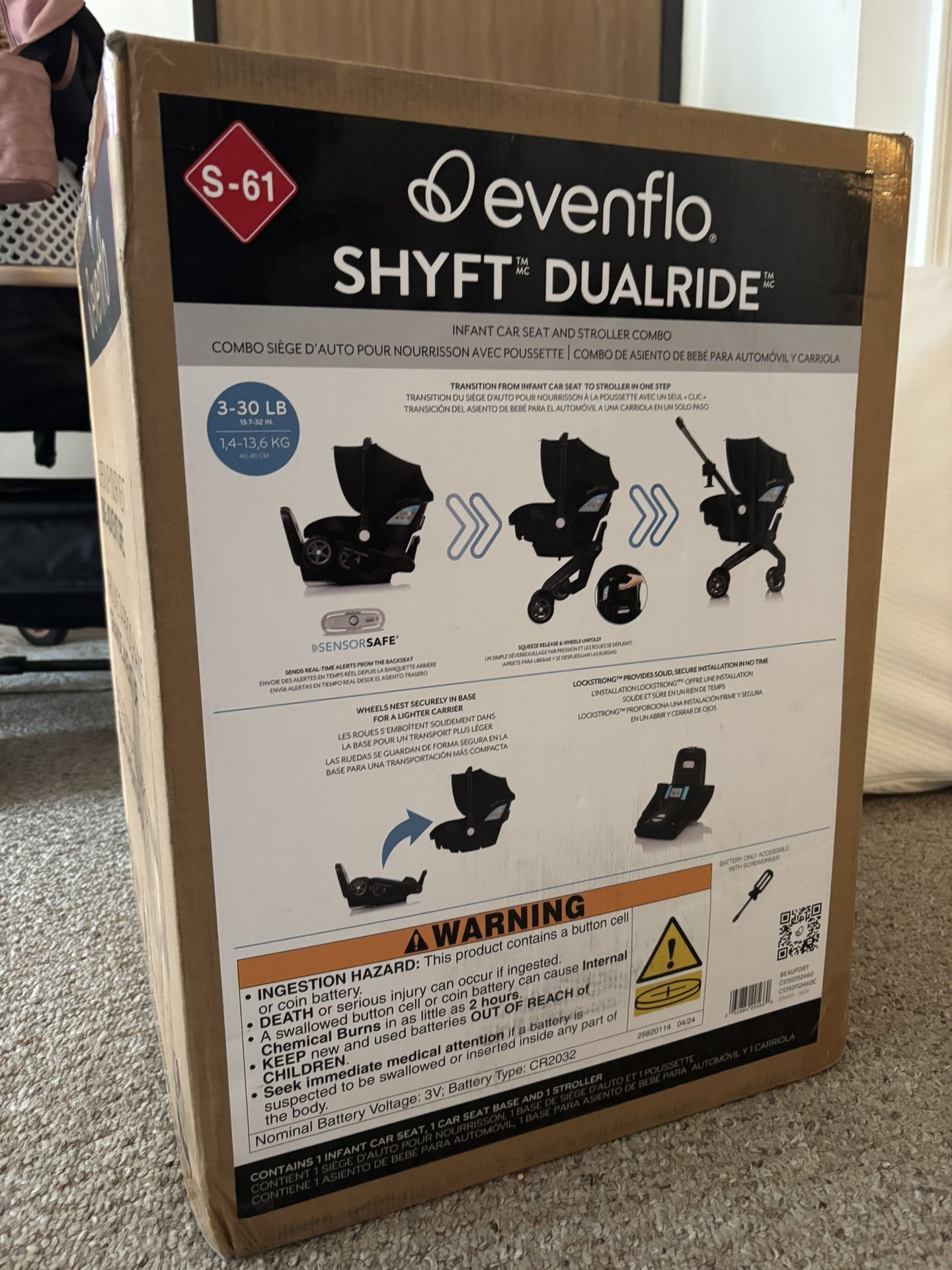 Even Flo Shyft Dual ride stroller Car seat Combo