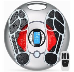 Foot Massager for Neuropathy, EMS TENS Foot Stimulator for Circulation and Pain Relief, TENS Unit Muscle Stimulator with 4 Electrode Pads, FSA Eligibl