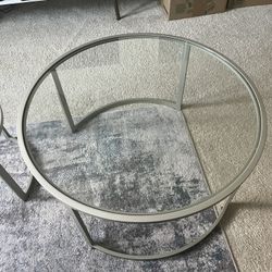 Glass Table And Side Tables