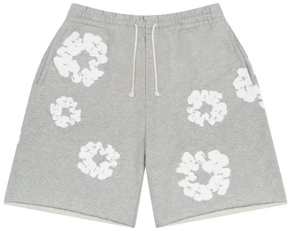 Denim Tears Cotton Wreath Shorts Grey Size Large