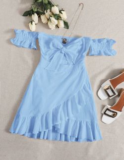 Baby blue dress