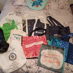 Lot Of 11 Various Stylish Tote Bags