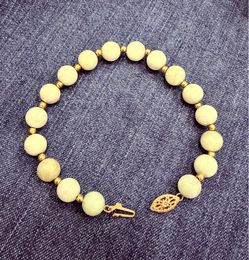 7 Inch Jadeite/14K Bracelet