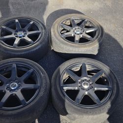 Raceline Evo Aluminum Wheels and tires Universal 4X100, 4x108 and 4x4.25