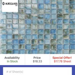 Alto Glass 1” Tile Pool Bath Backsplash Spa 