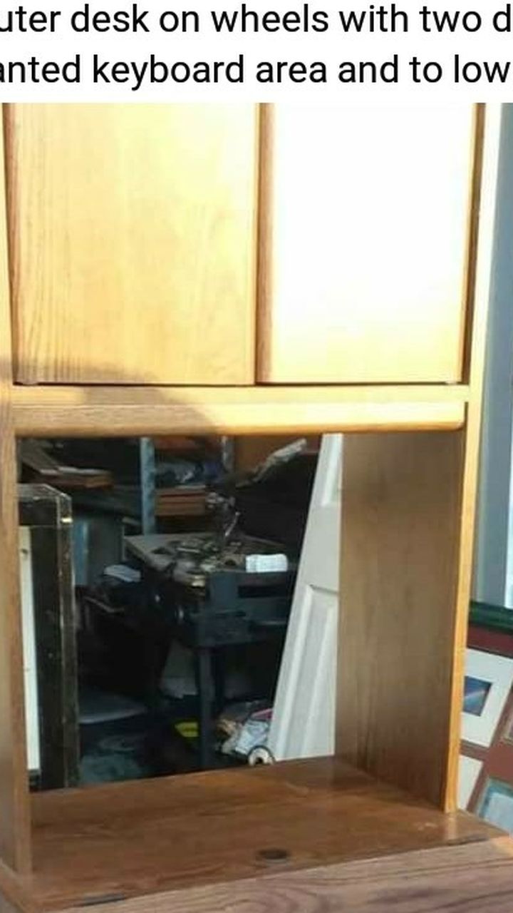 Tall Wooden Computer Desk