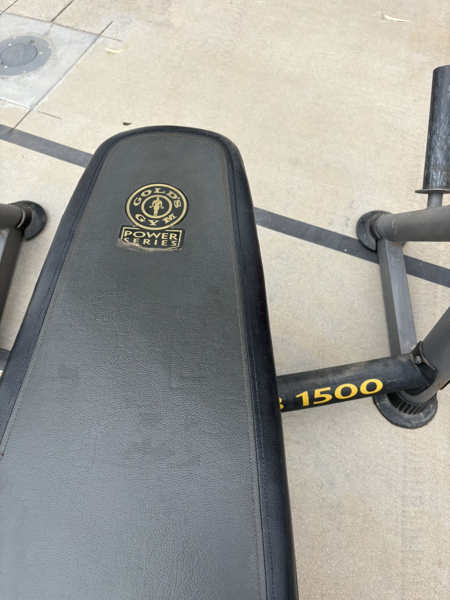 Weight bench, heavy duty, golds, gym.