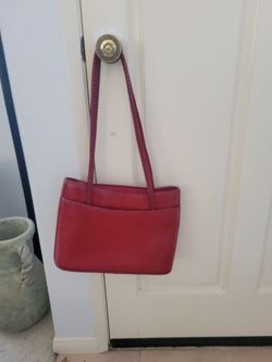 Red Leather Shoulder Bag