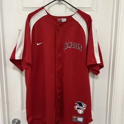 Vintage Nike Anaheim Angels Red MLB Baseball Jersey