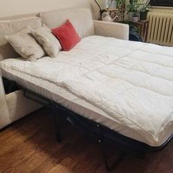 Pullout Mattress sofa Beige Queen Size By Value City 