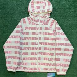 Supreme ripstop logo hooded  jacket