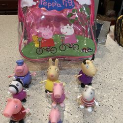 Peppa Pig And Family With Small Bag pack 