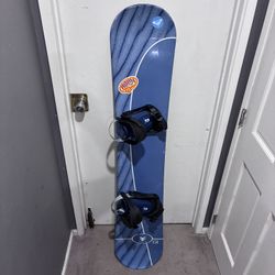 Snowboard with Bindings - Size 158cm