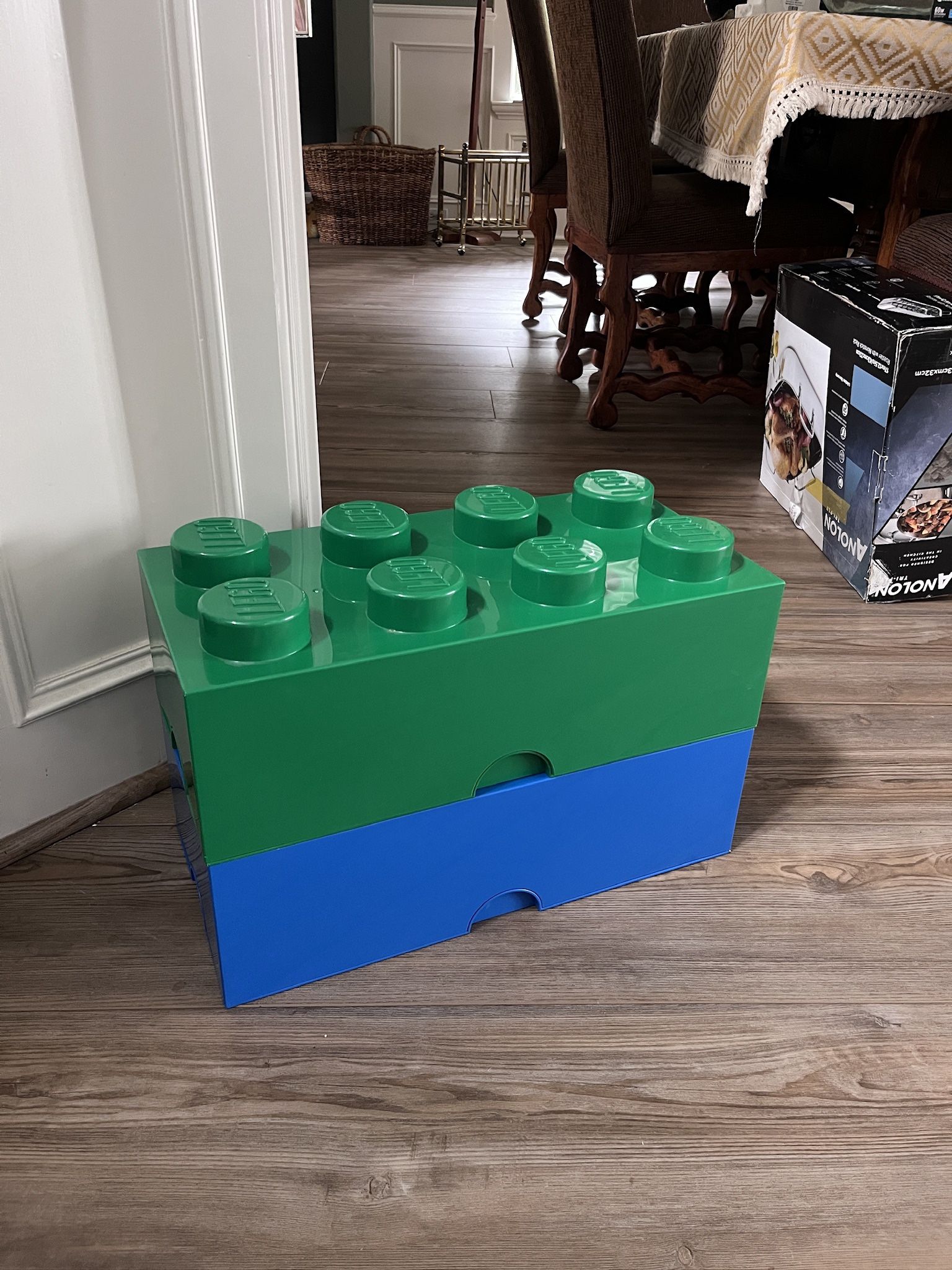 2 lego storage bins