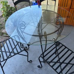 Glass Table Set 