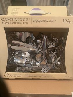 Cambridge Silversmiths 89-Piece Flatware Set