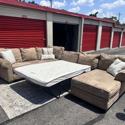 🛋️ FREE DELIVERY – Massive 5-Piece Sectional w/ Ottoman – Super Comfy!