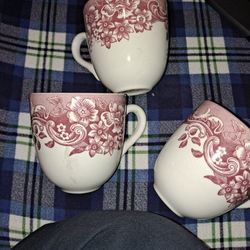 Red Flower China Cups