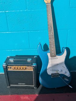 Electric guitar for beginners with amp