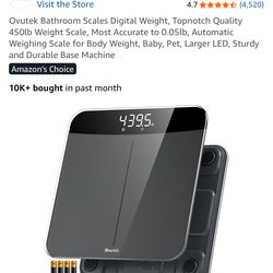 Ovutek Bathroom Scales Digital Weight, Topnotch Quality 450lb Weight Scale, Most Accurate