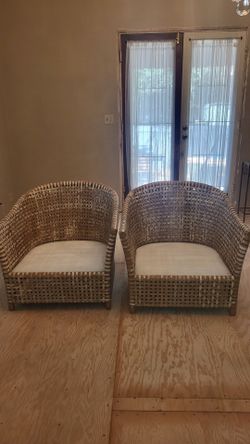 Basket weave chairs