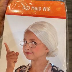 Peluca De anciana Para Niña/ Old Maid Wig