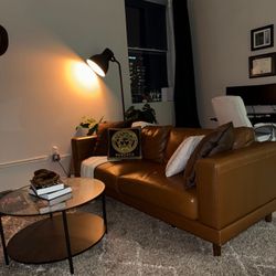 Moving Sale Brown Leather Sofa