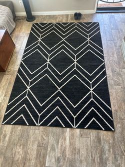 Black & White Boho Rug
