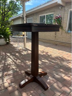 Tall wood standing/high-top table