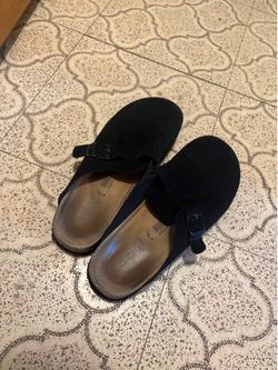 Authentic Birkenstock Boston Black Suede Clogs – Size EU 43 (10)