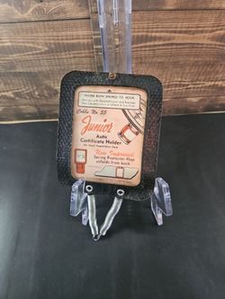 Vintage Auto Certificate holder