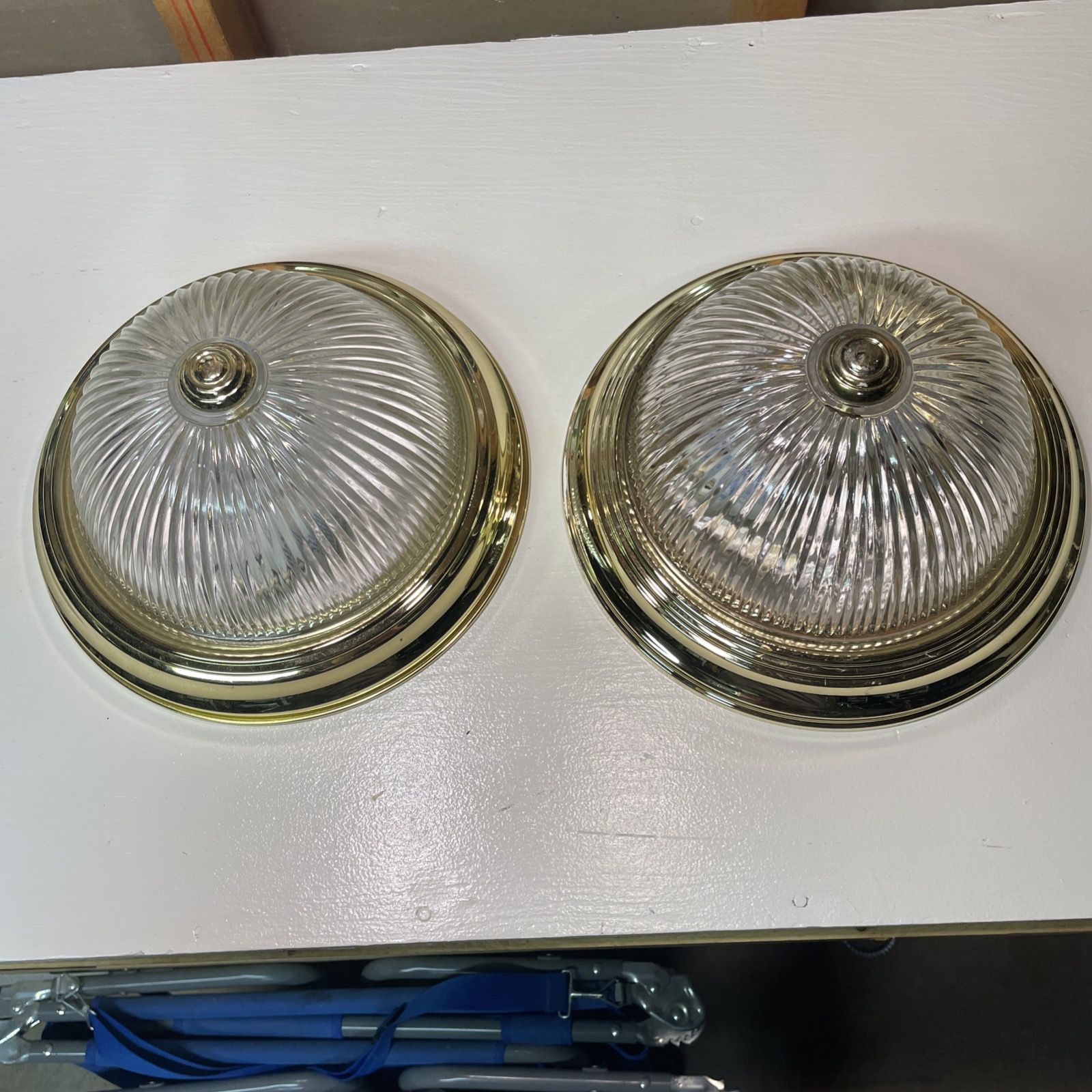 Pair Of Gold Dome Lights