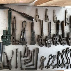 Vintage tools display