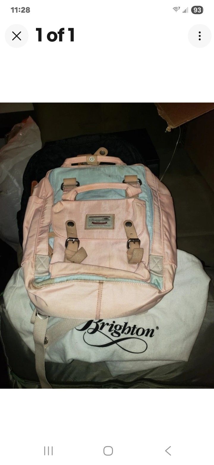 Doughnut Macaroon Cream Iceburg X Sakura Pink  Backpack