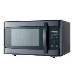 Hamilton Beach 1.1 Cu. Ft. 1000W Black Stainless Steel Microwave