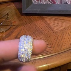 925 Silver With Moissanite Size 8