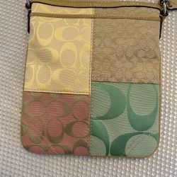 Coach Patchwork Pastel Multicolor Swing Purse - New With Tags