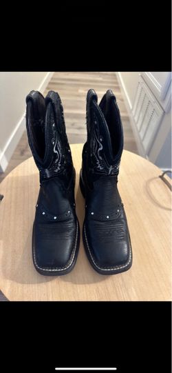 Justin Black Western Cowboy Boots size 7.5