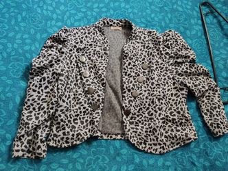 Plus Jacket Cheetah Print