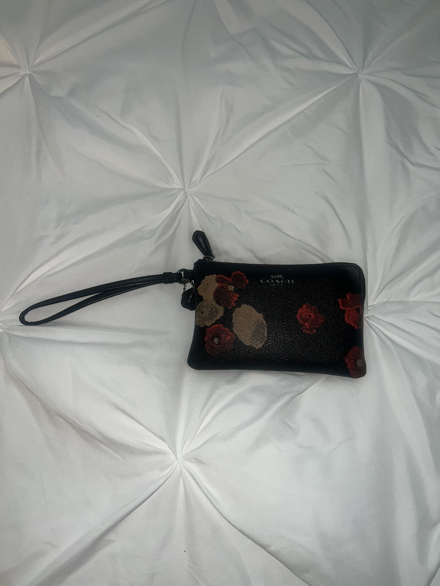 Coach Floral Zip Wristlet Wallet
