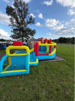 Bounce house water slide
