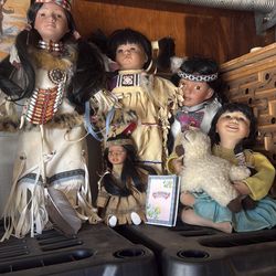 Beautiful culturally dressed dolls vintage